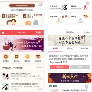 2021新版付费测算源码 星座运势 塔罗牌 牛年运程 宝宝起名 月老姻缘 起名算命程序第三版