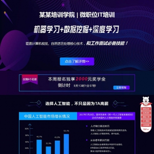IT招生培训落地页专题页落地单页模板